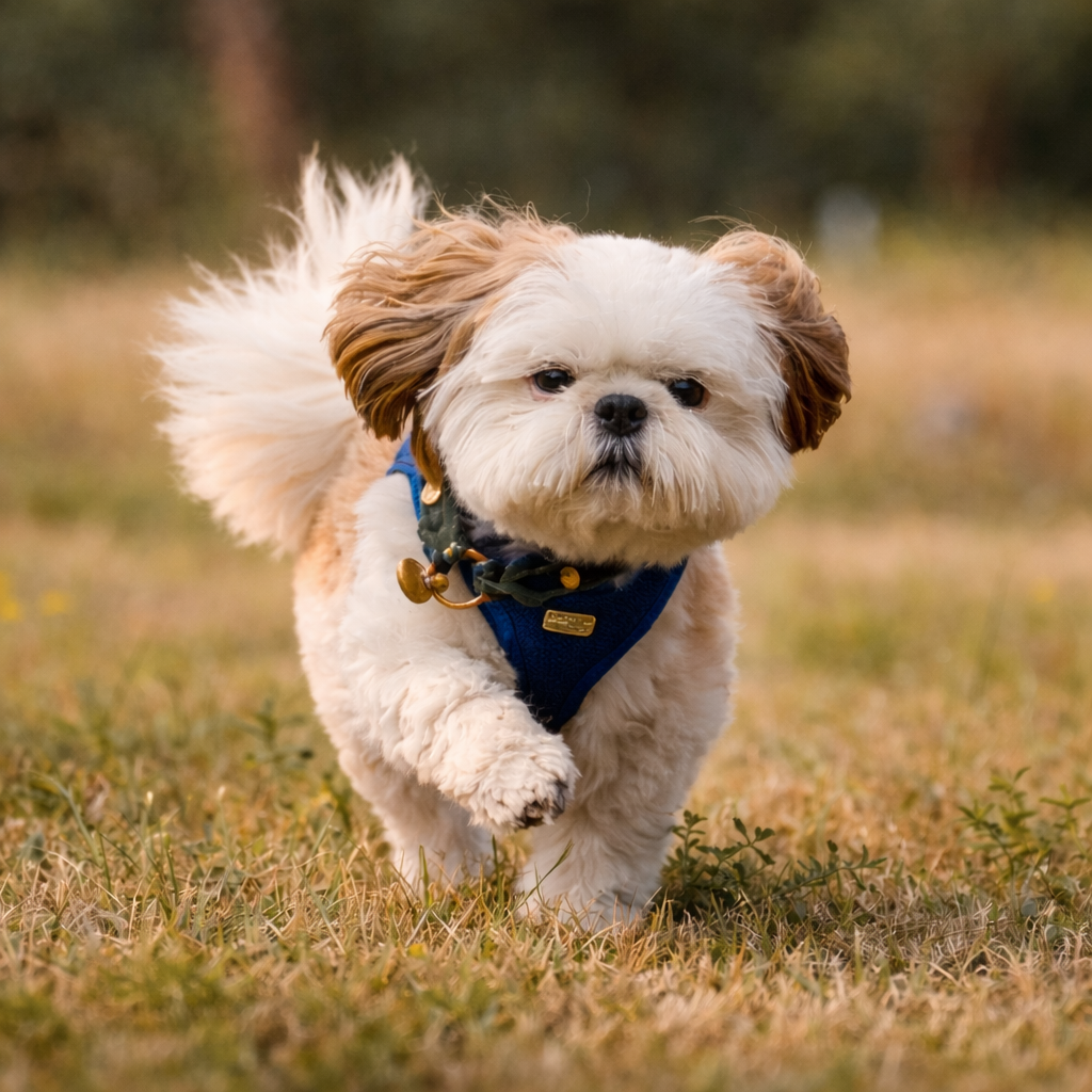 Hund beim natürlichen Outdoor-Shooting